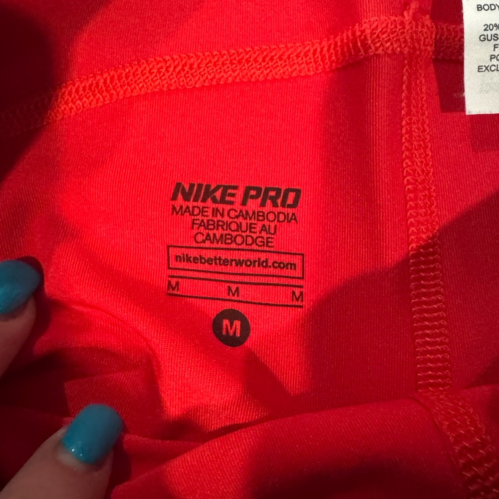 Nike Pro Red Athletic Shorts - Picture 3 of 3